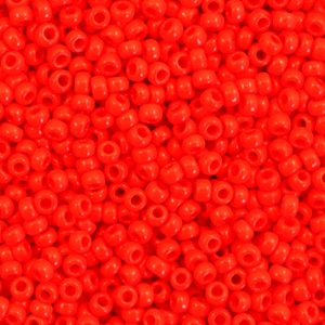 Miyuki seed beads 11/0 Opaque Vermilion Red 11-407