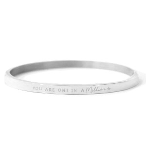 Stainless steel bracelets "YOU ARE ONE IN A MILLION" Silver