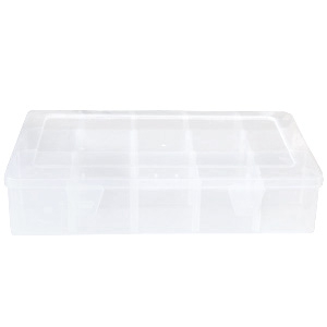 Jewellery display 15 compartment storage box Transparent