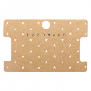 Jewellery cards "Handmade" Brown