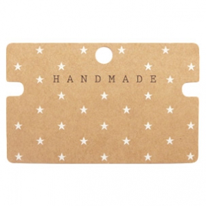 Jewellery cards "Handmade" Brown