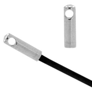 Stainless Steel findings end cap &Oslash;1.2mm Antique Silver