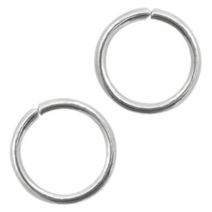 Stainless Steel findings jump ring 8mm Antique Silver