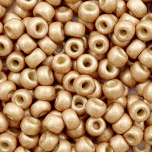 Miyuki seed beads 6/0 Duracoat Galvanized Matte Champagne 6-4204F