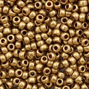 Miyuki seed beads 8/0 Metallic Light Bronze 8-457L