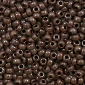 Miyuki seed beads 8/0 Opaque Chocolate Brown 8-409