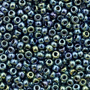 Miyuki seed beads 8/0 Metallic Iris Gunmetal Grey 8-456