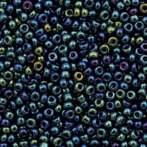 Miyuki seed beads 11/0 Metallic Iris Dark Blue 11-452