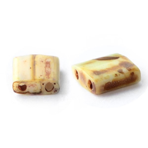 Miyuki beads tila 5x5mm Opaque Picasso Yellow TL-4512