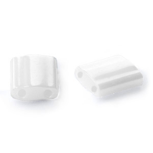 Miyuki beads tila 5x5mm Ceylon Pearl White TL-420