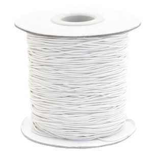 Coloured elastic cord 1mm Off White