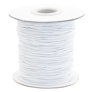 Coloured elastic cord 1mm White