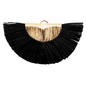 Tassels charm Gold-Black