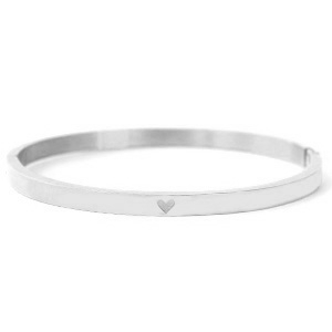 Stainless steel bracelets with heart Silver