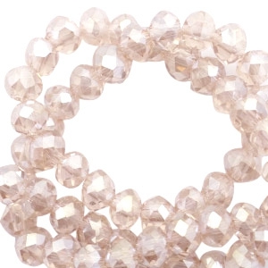Top faceted beads 3x2mm disc Champagne