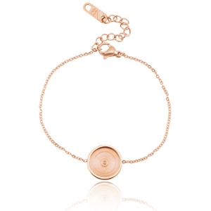 Polaris Steel bracelets for cabochon 12mm Rose Gold