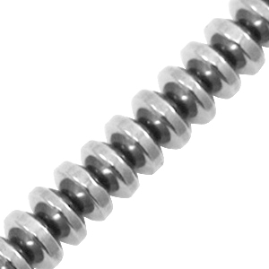 Hematite beads disc Silver Grey