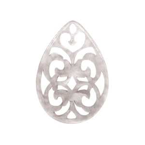 Resin pendants drop baroque 38x27mm Sand Grey