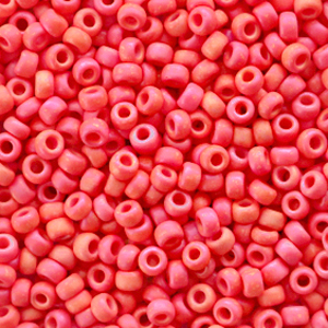 Miyuki seed beads 8/0 Opaque Matte Vermilion Red 8-407fr