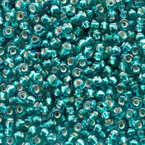 Miyuki seed beads 11/0 Silverlined Transparent Dark Teal Green 11-30