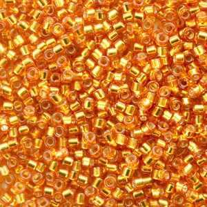Miyuki beads delica's 11/0 Duracoat Silverlined Dyed Yellow Gold DB-2157
