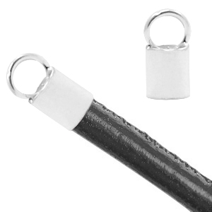 925 Silver findings end caps 3mm Silver