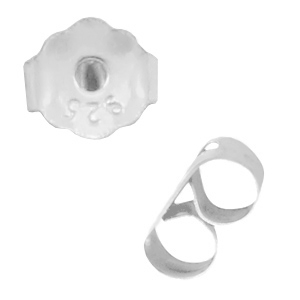 925 Silver findings earring backs Silver