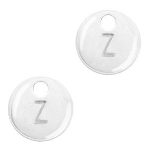 Metal charms initial Z Antique Silver (nickel free)