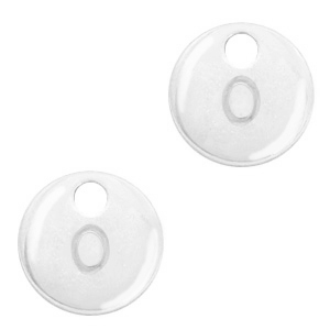 Metal charms initial O Antique Silver (nickel free)