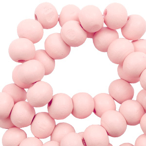 Wooden beads round 8mm Seashell Pink