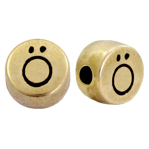 DQ European metal letter beads &Ouml; Antique Bronze (nickel free)