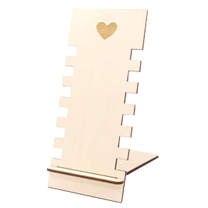 Jewellery display Bamboo "Heart" Natural (natural Bamboo colour)