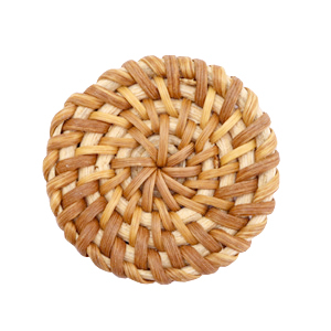 Braided rattan pendants 35mm Natural Brown