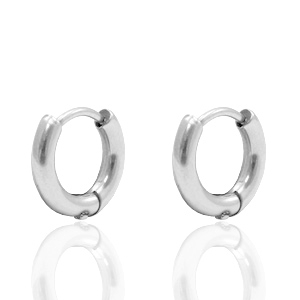 Stainless Steel earrings creole Silver