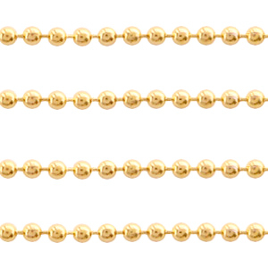 Stainless Steel findings ball chain 1.4mm Gold