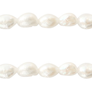 BQ Freshwater pearls nugget oval 7x5-6mm Natural White
