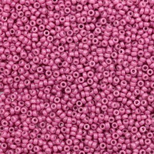 Miyuki seed beads 15/0 Duracoat Opaque Pansy Rose 15-4468 