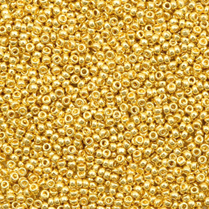 Miyuki seed beads 15/0 Duracoat Galvanized Gold 15-4202