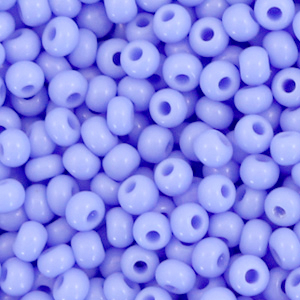Preciosa glass seed beads 6/0-33020 Natural Opaque-Provence Blue