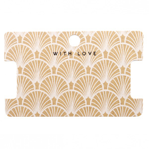 Jewellery cards 'with love' Art Deco Brown