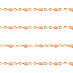 Stainless steel findings belcher chain 1mm Orange-Gold