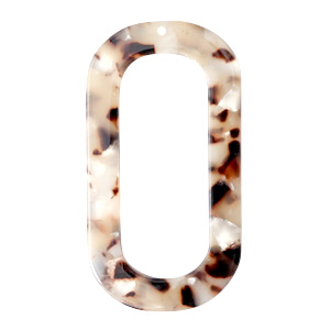 Resin pendants oblong oval 56x30mm Mixed Beige Brown