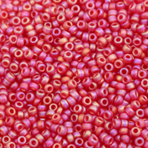 Miyuki seed beads 11/0 Transparent Matte AB Ruby 11-141fr