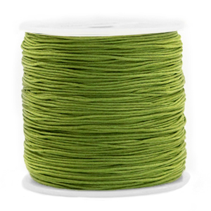 Macram&eacute; bead cord 0.8mm Olive Green