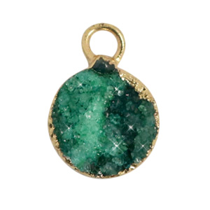Natural stone charms 10mm Eden Green-Gold