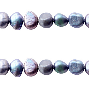 BQ Freshwater pearls nugget 5-6mm Peacock Blue