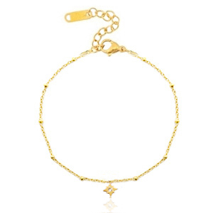 Stainless steel bracelets lucky star Gold