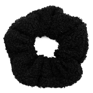 Scrunchie teddy hair tie Black