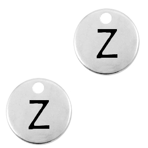 DQ European metal charms initial Z Antique Silver (nickel free)
