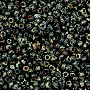Miyuki seed beads 11/0 Opaque Picasso Black 11-4511